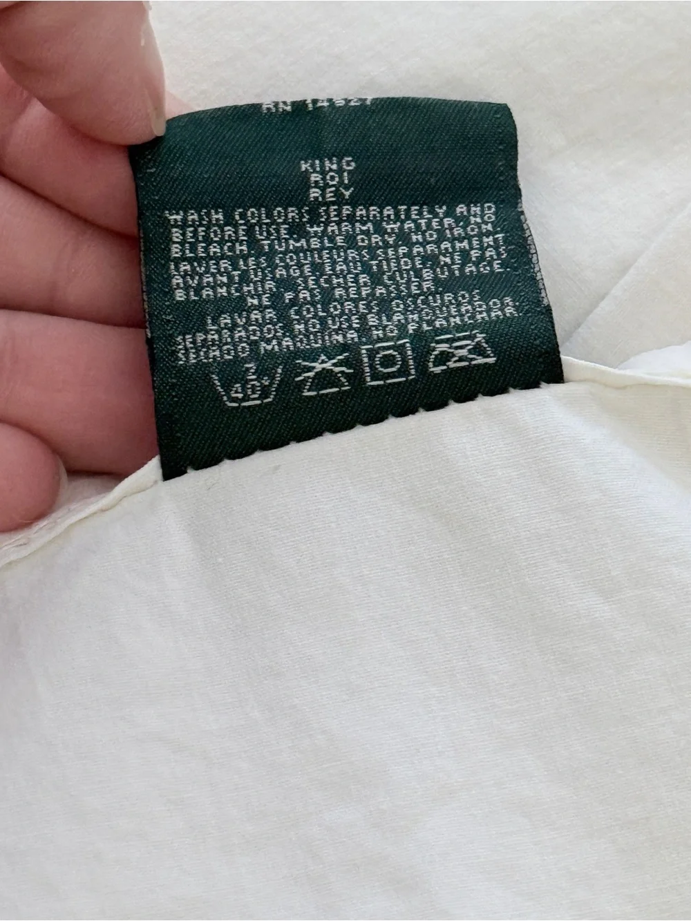 Ralph Lauren Ivory Flat Top Sheet King Size